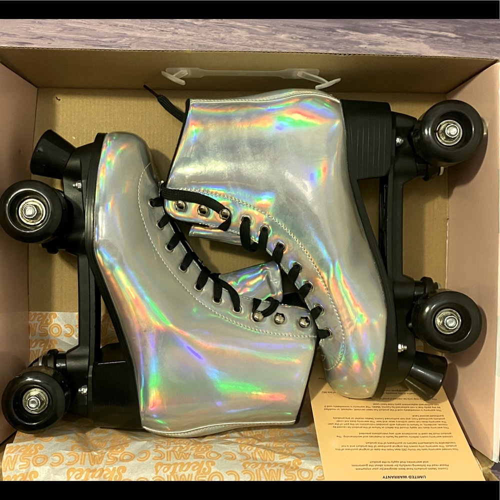 Holographic roller skates from Dollz Kill